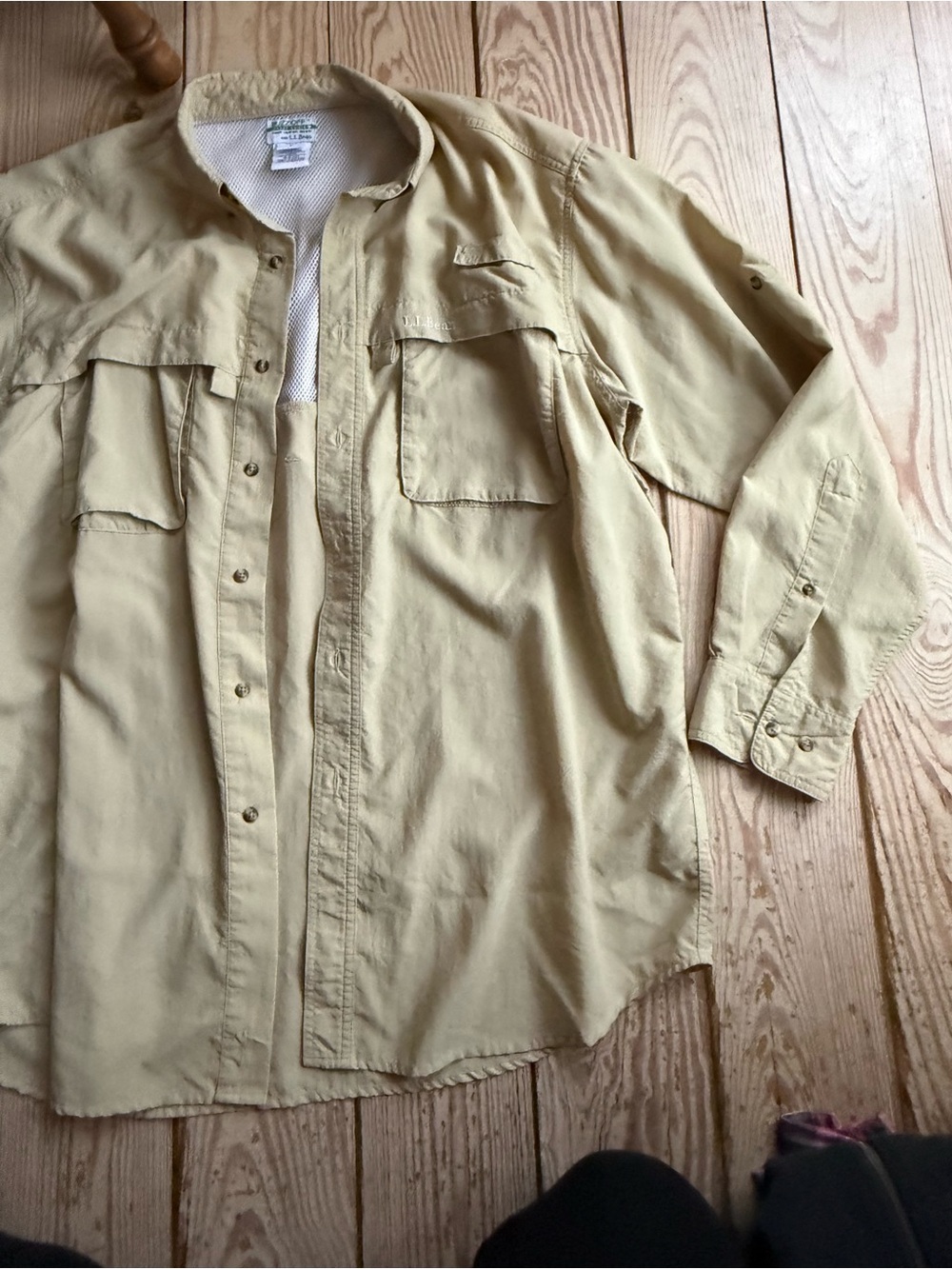 L.L.Bean "Buzz Off" insect repellent shirt size L